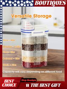 Contenedores de almacenamiento de cereales, dispensador de arroz, contenedor de cereales, contenedor de arroz, contenedor de almacenamiento de harina, contenedor de harina, dispensador de arroz, contenedor de almacenamiento de granos, contenedores de harina y azúcar, dispensadores de contenedores de cereales, almacenamiento de arroz, contenedor de almacenamiento de arroz, contenedor de almacenamiento de comida para perros, dispensador de cereales, contenedores de almacenamiento de alimento para mascotas, contenedor de comida para perros, contenedor de comida para mascotas, contenedor de almacenamiento hermético de comida para perros, contenedor de almacenamiento de semillas para pájaros, contenedor de comida para gatos, contenedor de comida para perros, contenedor de arroz, envase de almacenamiento de alimentos de cocina de plástico con taza, pequeño contenedor dispensador de comida de mascotas para perros y gatos - Azul - Ver 5