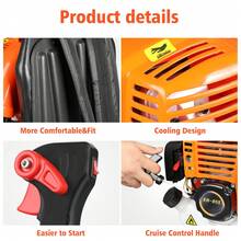 43CC Backpack Gas Leaf Blower Gasoline Powered Snow Blower 665CFM 2-Stroke - 1 - View 3