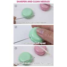 Needle Extractor & Sharpener,Sewing Combination Set Colorful Macaron Style - Wipe Needle Fabric Embroidery DIY Sewing Tool Bead Needle Magnet Box Perfect For DIY Sewing, Embroidery, With Handy Magnetic Storage Function