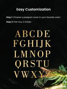 1pc Customized Initial And Name Personalized Passport Holder, Customized Gold Letter Rainbow Color Laser Leather Passport Cover, Customized Leather Passport Wallet, Unique Travel Set Gift For Lovers And Friends, Unisex Couple Passport Holder, Ticket Wallet, Multi-Function Letter Design