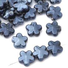 10 pezzi Perle in ceramica a forma di fiore da 12 mm per realizzare gioielli fai-da-te - Perle decorative multicolore vibranti per collane, braccialetti e accessori, forniture per hobby, perle con finitura lucida, perle vibranti, perle per la creazione di gioielli