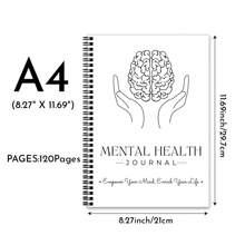 1 Stück Notizbuch Planer für psychische Gesundheit - 120 Seiten, für Angstlinderung, Selbstfürsorge-Tracking & Entspannungsprogramm