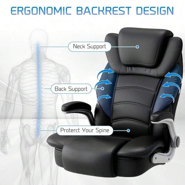 Big Tall Executive Office Chair Ergonomic Leather Computer Desk Chair Heavy Duty