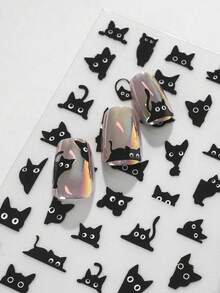 Beautizon Nailartlab 1片可愛貓咪美甲貼紙 DIY 5D 指甲裝飾貼紙 - 彩色 - 查看 4