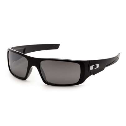 Men's Rectangular 60 Mm Polished Black Sunglasses
