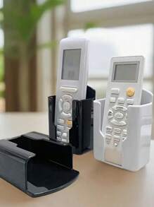 1 szt. Uchwyt na pilota, uchwyt ścienny na telefon i organizer, samoprzylepne pudełko do przechowywania do sypialni, plastikowy stojak ładujący i uchwyt na pilota, montowane na ścianie pudełko do przechowywania pilota do klimatyzatora, silikonowy ścienny uchwyt na pilota do przechowywania, organizer do przechowywania, bez wiercenia, bezwonny, wytrzymały stojak na pilota do telewizora i klimatyzacji