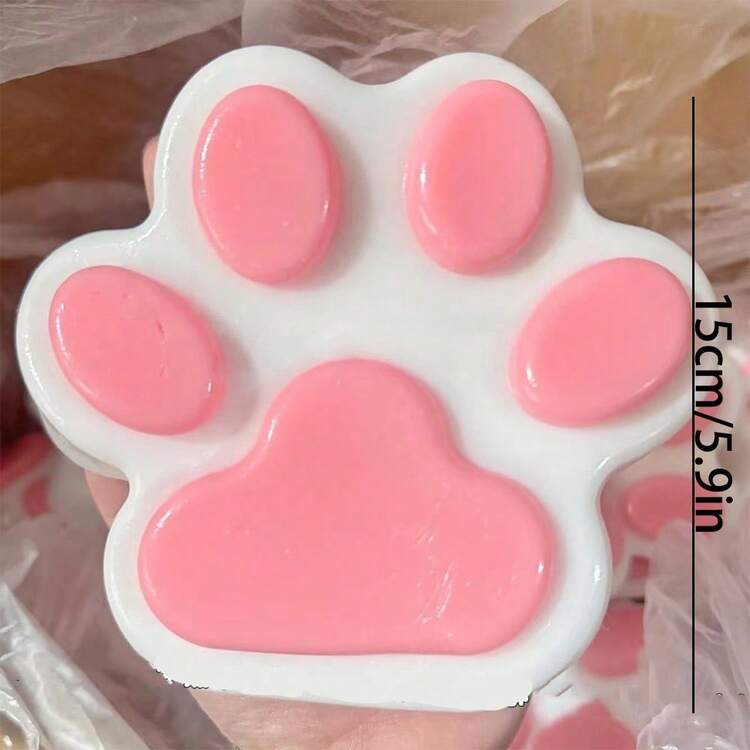 1/4個 タバ 押し潰しネコの肉球おもちゃ、手作り かわいい もちもち 押し潰しおもちゃ、大きな猫の肉球、粘着性のある押し潰し、ゼリーの肉球 押し潰しおもちゃ、感覚的ストレス解消おもちゃ、新奇なストレス解消ガジェット、誕生日プレゼント、ギフトバッグの詰め合わせ - マルチカラー - 見る 3