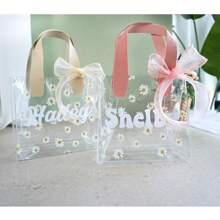 1 pièce, Sac cadeau PVC personnalisé, Faveurs de fête personnalisées, Sac cadeau/faveur de demoiselle d'honneur personnalisé, Sac fourre-tout de mariage, Sac à main transparent, Sac à main de demoiselle d'honneur, Cadeau de enterrement de vie de jeune fille, Cadeau de voyage pour femme, Sac cadeau transparent pour la Fête des Enseignants/Infirmières/Femmes/Action de Grâce/Fête des Mères/Nouvel An, Convient pour les cadeaux d'ambiance de campagne/château/plage/domaine, Cadeau pour amis/mariée/demoiselle d'honneur/fête, Cadeaux pour rassemblements intérieurs et extérieurs