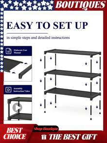 Shoe Rack, Shoe Organizer, Closet Organizers And Storage, Shoe Rack For Closet, Closet Organizer, Shoe Rack For Front Door Entrance, Shoe Organizer For Closet, Shoe Storage, Shoe Rack Organizer, Shoe Rack For Entryway, Shoe Shelf, Closet Shoe Organizer, Shoe Organizer For Entryway, Small Shoe Rack, Metal Shoe Rack, Outdoor Shoe Rack, Closet Shelf, Closet Organizers, Premium Non-Woven Shoe Rack Shelf, Shoe Organizer For Closet, Entryway, Garage & Corridor, Sturdy & Durable Long Stackable Shoe Shelves - Three Layers - View 3