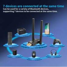 KZ 150m USB Bluetooth Adapter, 5.4 Bluetooth Adapter For PC, Plug & Play For Windows 11/10/8.1, Bluetooth Receiver & Transmitter For Keyboard/Mouse/Headphone/Speakers/Printer