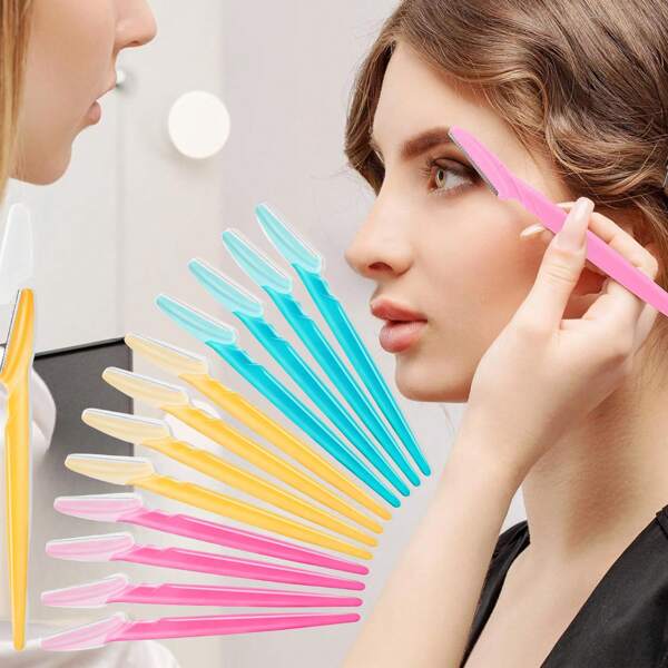 5/10/30/40pcsbrow Razor And Face Razor For Women And Men, Eyebrow Hair Trimmer And Shaver With Protective Cover Beauty Tools