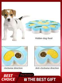 1pc Pet Feeder, Pet Puzzle Feeder Toy, Dog Puzzle Toy, Interactive Feeding Toy,Cat And Dog Hide And Seek Feeder, Cat And Dog Food Tray, Pet Training Toy, Pet Interactive Food Bowl, Pet Seek Food Bowl, Pet Food Bowl, Pet Feeding Game Plate,Pet Food Partition Game Plate, Pet Anti-Choke Bowl, Pet Supplies, Dog Puzzle Toy Boredom Reliever, Puppy IQ Training Game Feeder, Cat And Dog Foraging Toy, Pet Entertainment Toy, For Pet Use Only