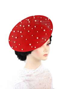 1 pieza Accesorios Y2k Fascinators Sombreros Mujer Tocado de Cabello Dorado 20s 50s Sombrero de Perlas Falsas Sombrero Pillbox del Kentucky Derby Diadema para Mujer Accesorios de Sombrero para Fiesta de Té Sombrero Mini Sombrero Pequeño, Artículos Escolares