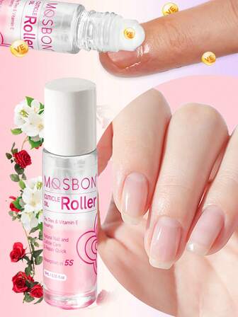 10ml 角质层油玫瑰果和薰衣草茶树，滚珠型角质层油，用于修复干燥受损的指甲和死皮，滋润并强韧指甲护理，适合女性日常指甲护理