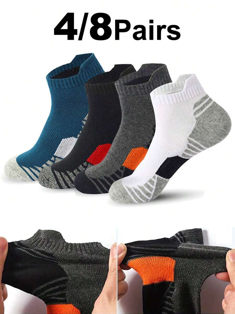 8 paia di calzini alla caviglia da uomo in tessuto lavorato a maglia, traspiranti e confortevoli, ideali per l'estate, adatti per hiking, basket e running.