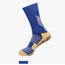 High Quality Professional Cotton Anti-Slip Football Sports Socks - Blue - View 2