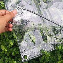 Pc Heavy-Duty Transparent Waterproof Tarp - UV & Scratch Resistant, Ideal For Greenhouses, Balconies & Outdoor Protection - White - View 6