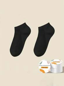 10/20 paires de chaussettes de cheville jetables unisexes noires/blanches, chaussettes confortables et respirantes pour les affaires, les voyages, l'hôtel, le port quotidien