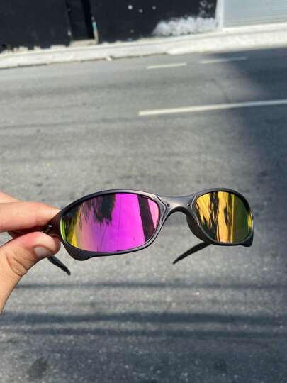 Oculos De Sol Double X Juliet Dourado 24k Gold De Metal Lupa Vilao