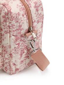 1pc Quilted Ditsy Floral Crossbody Tote Bag, Suitable For Strollers