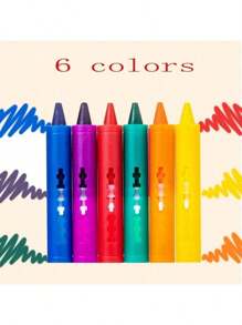 Set da 6 pezzi di pastelli da bagno lavabili e facili da pulire, pastelli colorati per vasca da bagno, adatti come regali per le vacanze