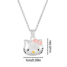 Sanrio 1pc Hello Kitty Crystal Pendant Necklace With Gift Box, Suitable For Women, Elegant Minimalist Design, Alloy With Sequin Decor, Fashionable Jewelry Gift