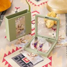 1/3/5pcs PE Film Anti-Oxidation Clear Jewelry Display Box, Eid Al Adha Gift Box, Multifunctional Portable Business Travel Jewelry Storage Box, 3D Photo Album Floating Box For Pendants, Necklaces, Bracelets, Rings, Coins, Earrings, Pins, Storage Boxes, Anti-Oxidant Jewelry Boxes, 3D Floating Display Boxes, Anti-Oxidant Small Delicate Beads Display Boxes, Anti-Oxidant Jewelry Display Boxes