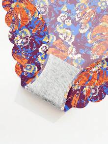 6 Pcs Women Floral Print Comfortable Briefs Multi-Colored Wavy Edge Sexy Panties Underwear Breathable Soft Knickers - Multicolor - View 5