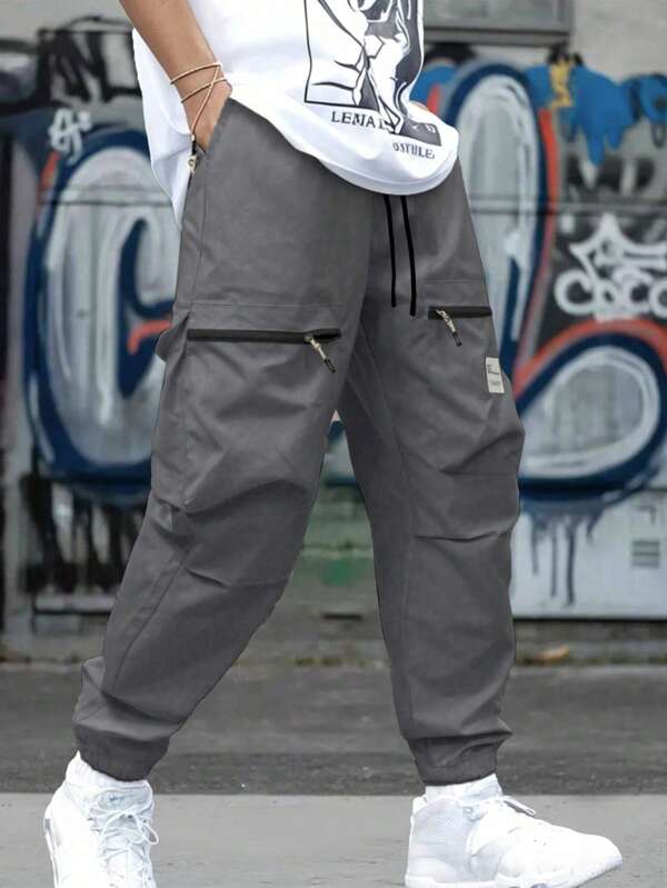 Men's Casual Outdoor Multi-Pocket Drawstring Cargo Pants