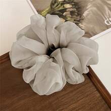 1 Peça Scrunchie de Chiffon Elegante, Laço para Cabelo Feminino, Acessório de Cabelo para Rabo de Cavalo, Coque, Scrunchies e Laços de Cabelo