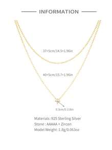 1Pc 925 Sterling Silver Necklace For Women Luxury Style Stackable Necklace Perfect For Daily Wear Bridal Jewelry Fine Jewelry