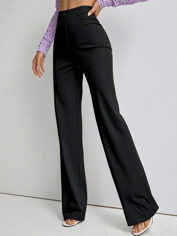 Women's New High Waist Design Suit Pants, Suitable For Work, Leisure, Vacation And Back To School, Slim Fit