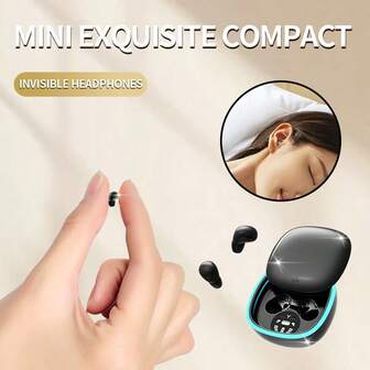 2025 Ultramini verdeckte kabellose Ohrhörer, kabellose In-Ear-Ohrhörer mit Doppelmikrofon, kompatibel mit Smartphones, geeignet als Geschenk zum Valentinstag, Geburtstag, Neujahr