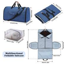 1pc New Simple Style Solid Colour Folding Extra Large Capacity Portable Handbag, Multi-Functional Duffel Bag, Clothes Storage Bag, Suitable For Travelling, Can Also Be Used As Holiday Gifts