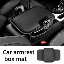 1 pièce de coussin d'accoudoir de boîte Napa tout saison pour l'intérieur de la voiture, fine protection de la boîte d'accoudoir centrale avec sacs de rangement des deux côtés, convient à la plupart des modèles de voiture