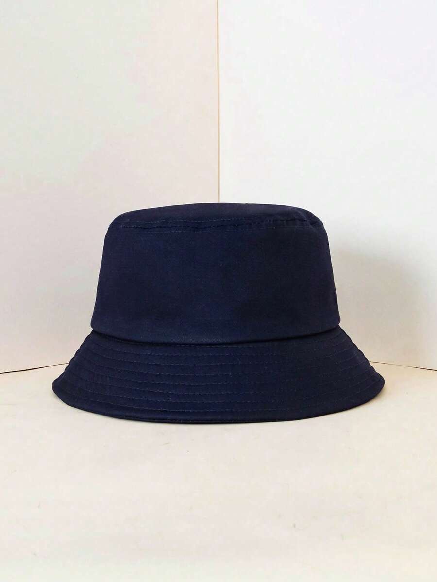 Unisex Fashionable Bucket Hat: Breathable, Lightweight, UV Protection, Candy Colors - Durable & Versatile,Summer,Beach,Holiday - Navy Blue - View 1