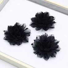 5 件/包 8 厘米布料人造山茶花蕾丝花边，手工 DIY 花卉装饰配件，适用于婚纱、发饰 - 彩色 - 查看 6