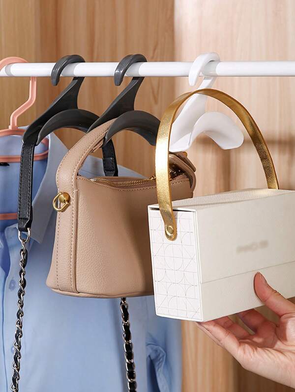 Juego de 3 piezas Percha de ganchos en arco para bolsos, corbatas, cinturones y pañuelos para armario