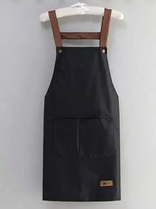 Waterproof And Oil Resistant Canvas Apron ,Adjustable Waistband, Breathable Fabric, New Kitchen Home Cooking Oil And Stain Resistant Apron, Wear Resistant,Kitchen, Bathroom, Family, Household Products,With Pockets , Multi-Purpose, Suitable For Coffee Bars And Restaurants