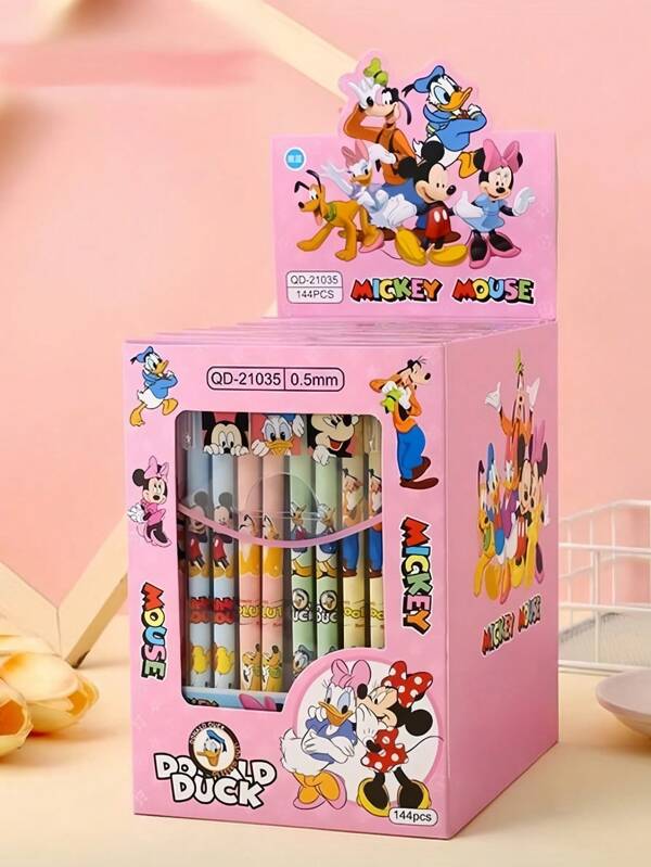 12pcs Mickey Mouse Cartoon Style Erasable Gel Pens, Learning Supplies Set, Mickey Mouse House Cute High Quality Erasable Pens, Perfect For Graduation Gifts, Birthday Gifts (Random Style From The Series)