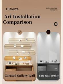 1pc Polyester Felt Notice Board, Multi-Purpose Decorative Board, Photo Wall DIY Display Board, Reusable Home & Office Wall Message Board, Suitable For Home Decor, Office Memo, Poster Decoration, Photo Posting, Calendar Planning, Fits Bedroom, Study, Living Room, Sofa Wall, Office And School Back To School Room Decor School Supplies - Multicolor - View 7