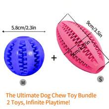 Pet Dog Chew Toys Teeth Cleaning Snack Ball Pet Dog Toy Ball Natural Rubber Super Tough Interactive Bouncy Pet Supplies