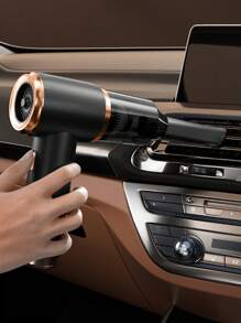 Aspirateur de voiture portable 3 en 1 avec design sans fil, batterie lithium-ion rechargeable par USB, pompe à main et souffleur d'air pour usage domestique et automobile. Aspirateur sans fil, soufflable, indispensable pour les voitures d'été, accessoires de voiture