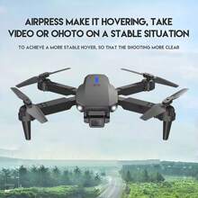 El dron está equipado con cámaras duales de alta definición, diseño plegable, posicionamiento de flujo óptico, dron de fotografía aérea de nivel de entrada, uso en exteriores, fácil de volar, regalo de vacaciones perfecto, dron adecuado para principiantes.