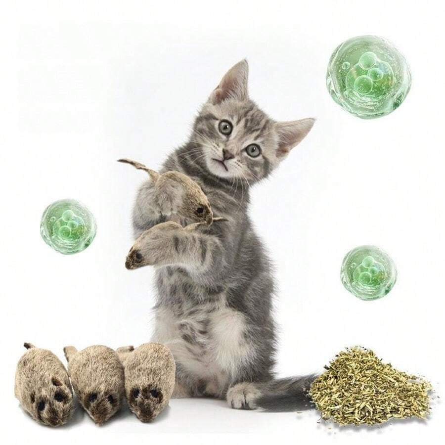 New Cute Funny Cat Plush Doll, Realistic Mouse Shape, Suitable For Relaxation, Self-Entertainment, Teeth Grinding, Chewing, An Ideal Doll For Pet Cats. - Dark Grey - View 1