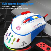 Przewodowa mysz e-sportowa Q15, kolorowe efekty świetlne RGB z efektem oddechu, szósty segment DIP, 9 klawiszy sterujących, regulowany tryb oświetlenia, multimedialne funkcje klawiszy, mysz przypominająca grę, nowy wygląd, modna pszczoła Hollow