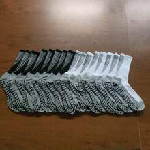 [1/4/8 Pairs] Men's Mid-Calf Sports Socks, Thick Terry Cushion Sole, Football Socks To Prevent Collision Injury, Training Socks