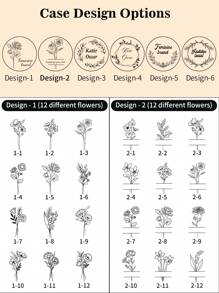 1 pieza Espejo compacto personalizado grabado con nombre y fecha | Espejo compacto floral de acero inoxidable, de doble cara con aumento | Regalo personalizado para cumpleaños, dama de honor, boda, Navidad, Día de San Valentín | Espejo de maquillaje impermeable, adecuado para despedida de soltera, graduación, Día de la madre, regalo especial para mejor amiga/hermana/novia/mamá