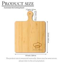 1 件雕刻切菜板，个性化结婚礼物，乔迁礼物，个性化切菜板，周年纪念礼物，桨式切菜板 - A4 Pattern Desgin 2 - 查看 6