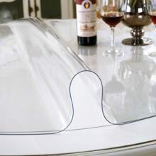 0.25mm Thick PVC Round Tablecloth, Transparent Round Table Cover Protector Mat, Waterproof Scratch-Resistant Heat-Resistant, Suitable For Home, Hotel, Dining Table, Coffee Table